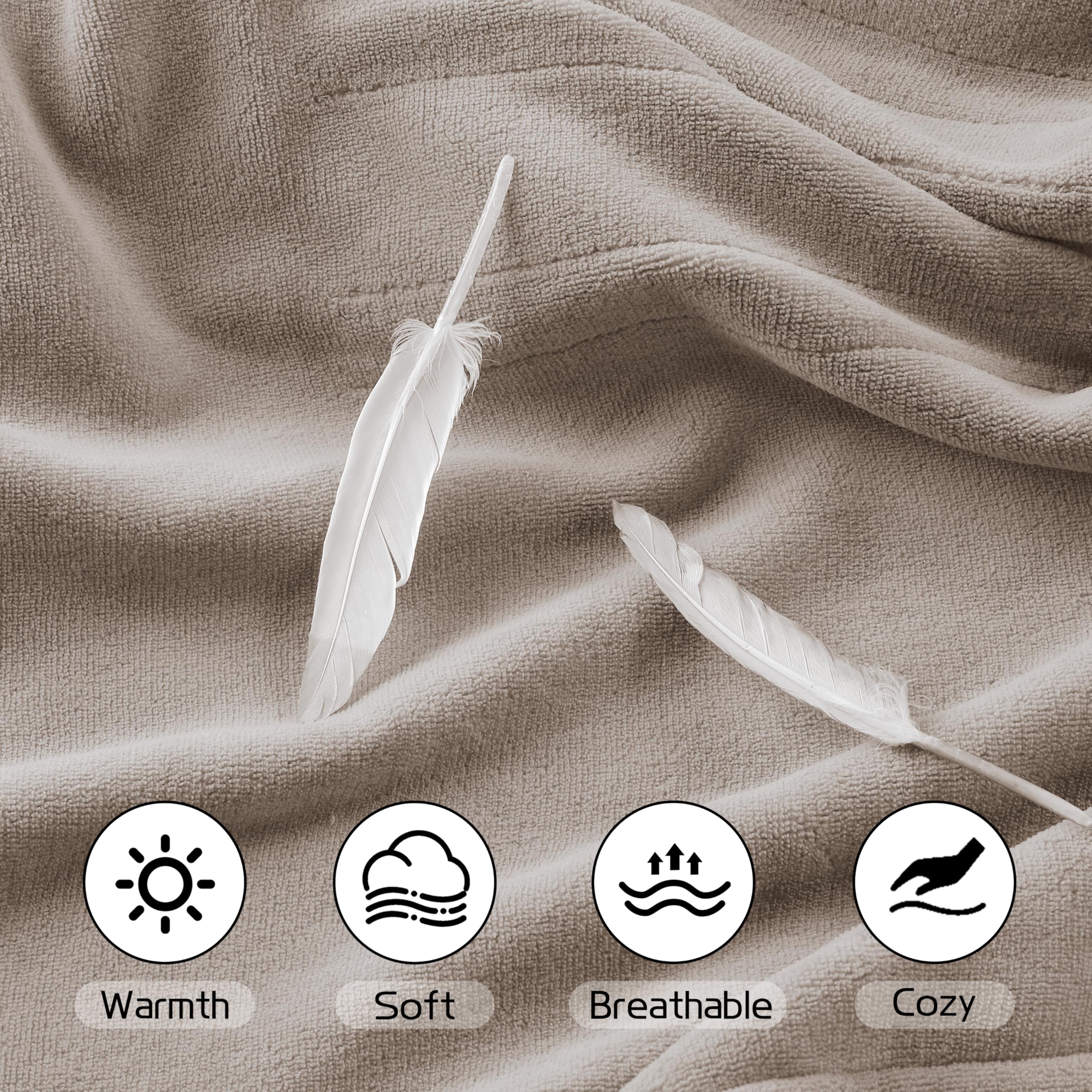 Coperta Elettrica Riscaldata 72"x84" Taglia Completa, Morbido Pile di Corallo con 4 Livelli di Riscaldamento e Spegnimento Automatico dopo 10 Ore, Lavabile in Lavatrice, Tessuto Morbido e Accogliente per la Casa, Grigio Scuro