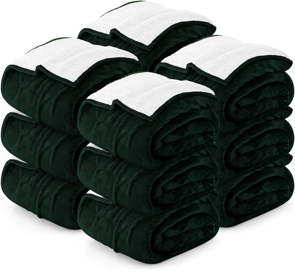 Utopia Bedding Sherpa Blanket Queen Size (Plum, 90x90 Inches) - Soft Lightweight Plush Fleece Reversible Blanket for Bed, Sofa, Couch, Camping and Travel