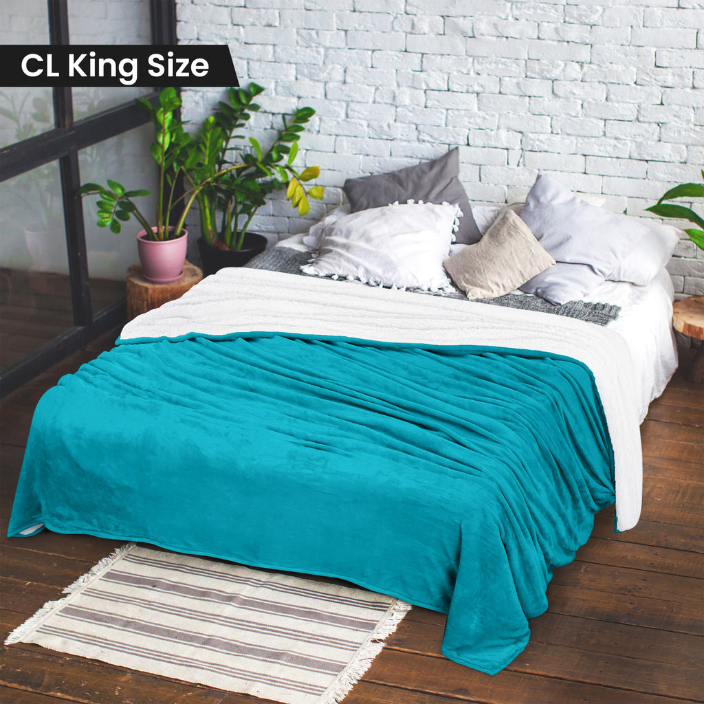 Utopia Bedding Sherpa Blanket Queen Size (Plum, 90x90 Inches) - Soft Lightweight Plush Fleece Reversible Blanket for Bed, Sofa, Couch, Camping and Travel