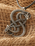 HAQUIL Snake Necklace, Norse Loki Snake Serpent Symbol Pendant, Viking Jewelry Gift for Men and Women