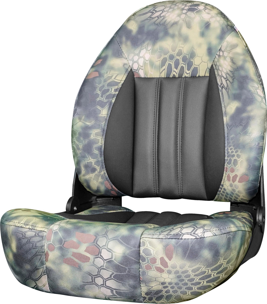 Tempress ProBax Orthopedic Folding High Back Boat Seat (Black/Charcoal/Carbon)
