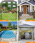 Single Foldable Security Gate 50" H x 75" W Aluminum Expandable Fence Portable Safety Barrier with Casters Retractable Driveway Gates 360°Rolling Barricade Gate Mobile Barricade Safety Barrier