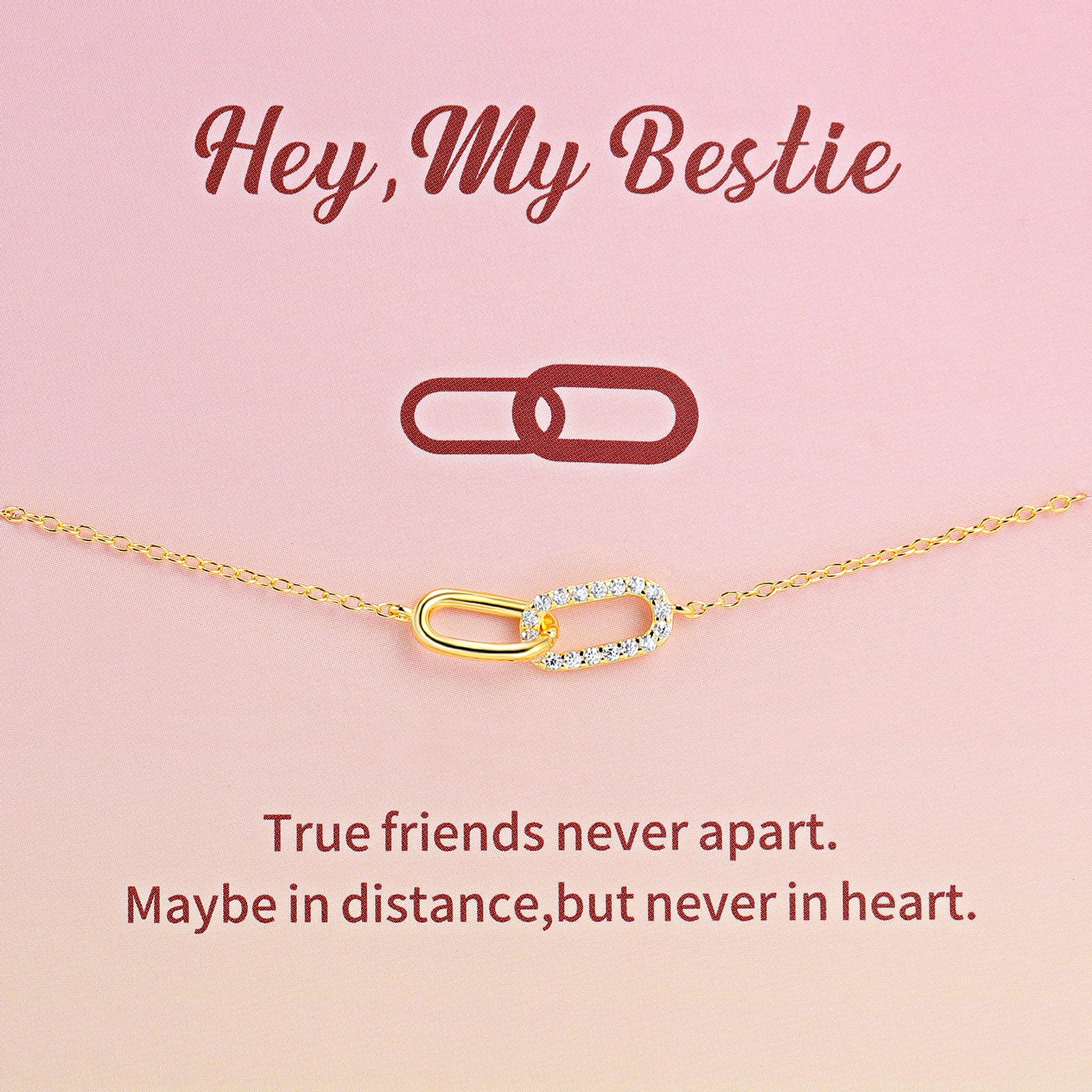 Bracelets en argent sterling SINYARS pour femmes Bracelets d'amitié pour meilleure amie, bijoux pour anniversaire, mariage