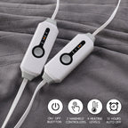 Coperta Elettrica Riscaldata 72"x84" Taglia Completa, Morbido Pile di Corallo con 4 Livelli di Riscaldamento e Spegnimento Automatico dopo 10 Ore, Lavabile in Lavatrice, Tessuto Morbido e Accogliente per la Casa, Grigio Scuro