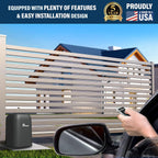 Eagle-1 Slide Gate Operator with 2 Wireless Remotes, Security Reflective Photo Eye Monitored, and Receiver – ½ HP Residential Home Slide Gate Opener – Easy to Install