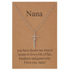 Lcherry Faith Cross Pendant Necklace for Women Religious Christian Jewelry Mother's Day Gifts for Women