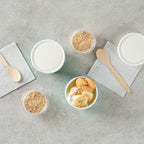 Restaurantware Coppetta 3-Unzen-Dessertbecher, 50 Einweg-Eisbecher - Deckel separat erhältlich, stabile, türkisfarbene Papier-FroYo-Schalen, gestreift, für heiße und kalte Speisen, perfekt für Gelato