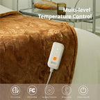 Opvarmet tæppe 50" x 60" - Opvarmet tæppe med 5 varmeniveauer og 3 timers automatisk slukning, maskinvaskbar, ETL &amp; FCC-certificering, overvarmebeskyttelse (Racoon) 