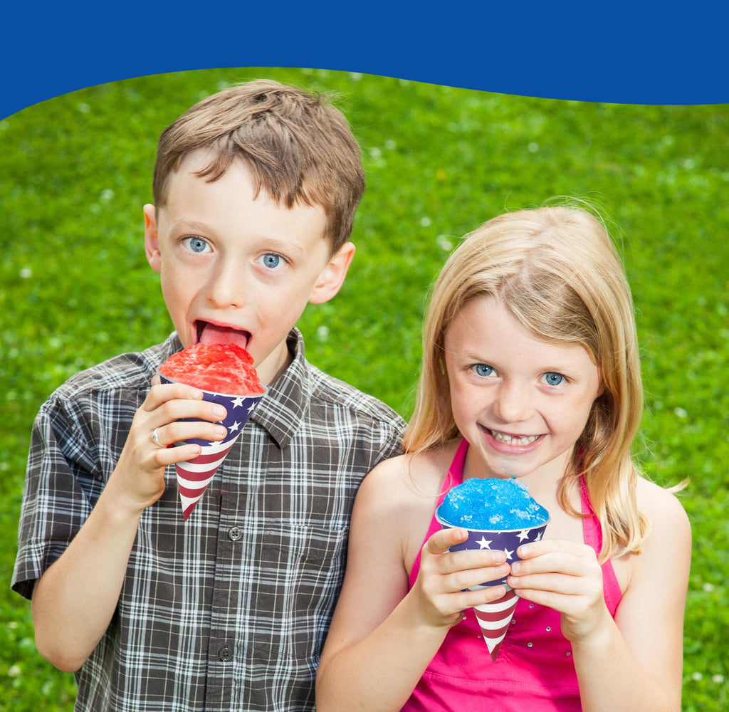 Подарочный бутик 100 штук патриотический снег, одноразовые бумажные конусы с американским флагом, чашка для слякоти, ледяного крема, сорбета, воды, дизайн с флагами США для замороженных угощений, украшения для праздника Дня независимости 4 июля