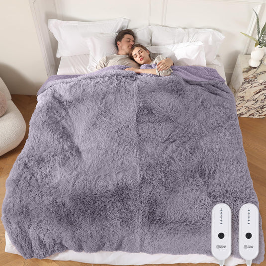 Heated Blanket Electric Blanket Full Size, Super Soft Cozy Upgraded Flannel Heating Blanket with 6 Heating Levels & 1-10 Hours Auto Off, Fast Heating & Overheat Protection, 72" x 84", Dark Gray