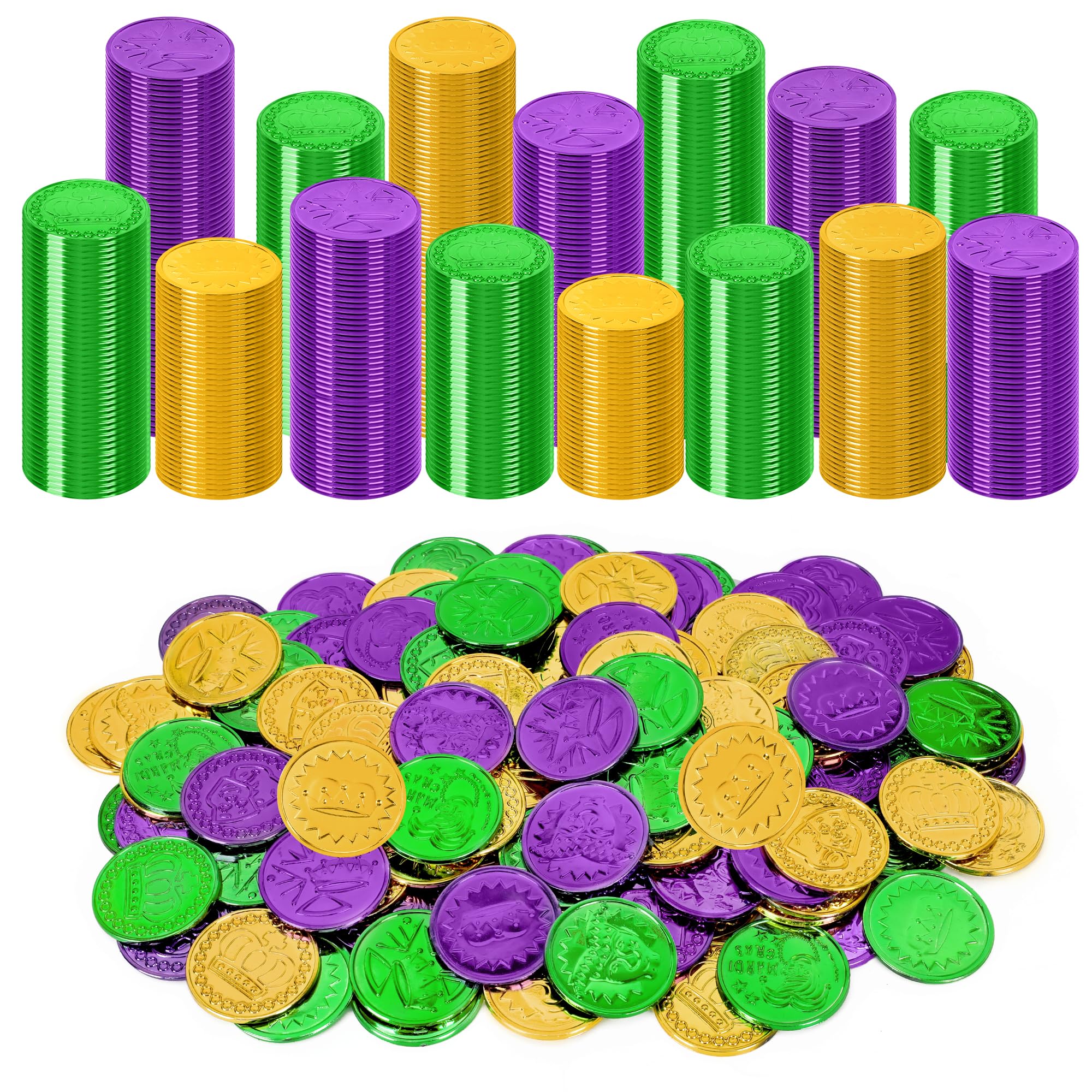 120 PCS Gold Coins, 1.4 in Plastic Gold Coins, 0.08 in Thick Fake Coins Pirate Coins Tokens Play Coins for Kids, Pirate Treasure Classroom Reward Adventure Theme Party Supplies for Pirate Party