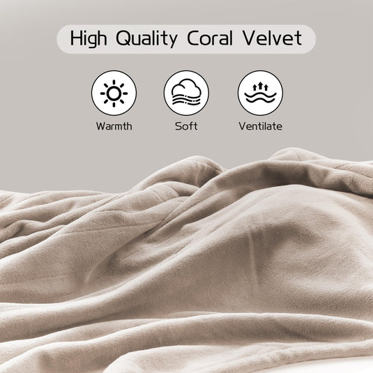 Electric Heated Blanket 72"x84" Full Size, Soft Coral Fleece with 4 Heating Levels and 10 Hours Auto-Off, Machine Washable, Cozy Plush Fabric for Home, Dark Gray