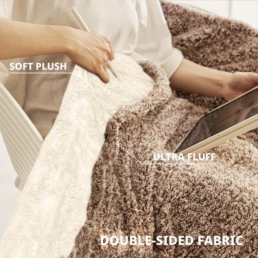 Opvarmet tæppe 50" x 60" - Opvarmet tæppe med 5 varmeniveauer og 3 timers automatisk slukning, maskinvaskbar, ETL &amp; FCC-certificering, overvarmebeskyttelse (Racoon) 