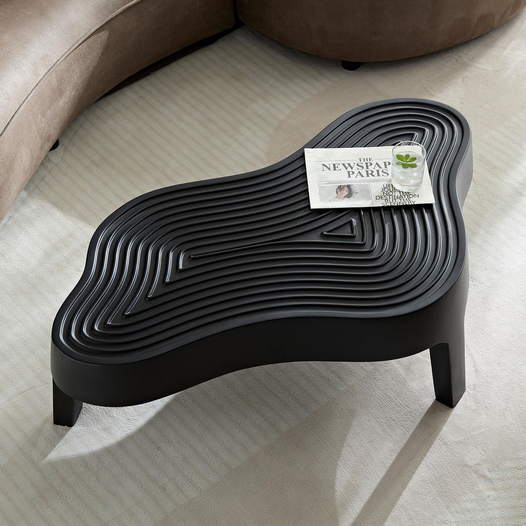 JUSTONE Set of 2 Round Coffee Tables for Living Room, Faux Mars Pattern Modern Minimalist Side Tables Accent End Table End Table for Apartment,Office,Marble