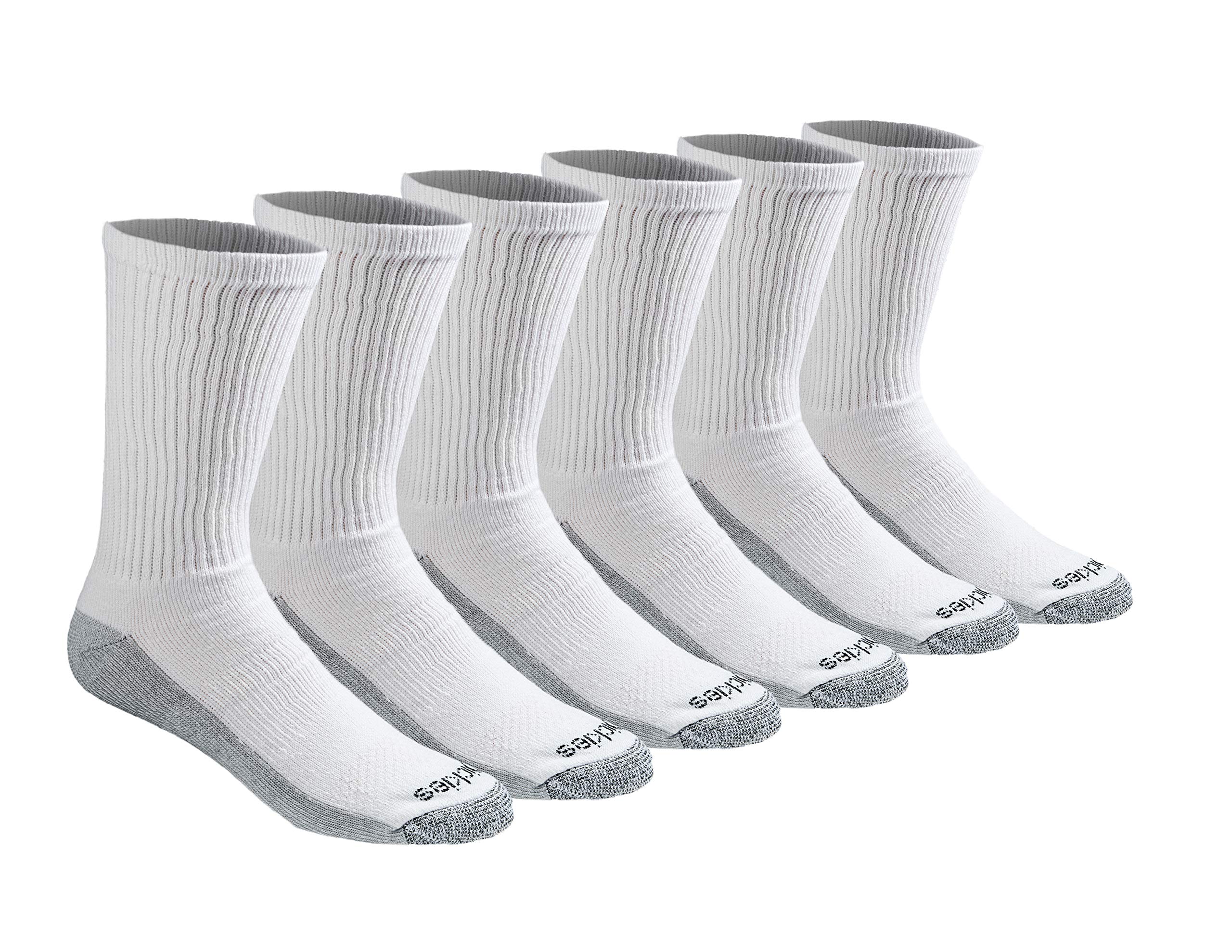 Dickies Men's Dri-Tech Original Moisture Control Crew Socks, Available in M-XXL (6, 12, 18 Pairs)