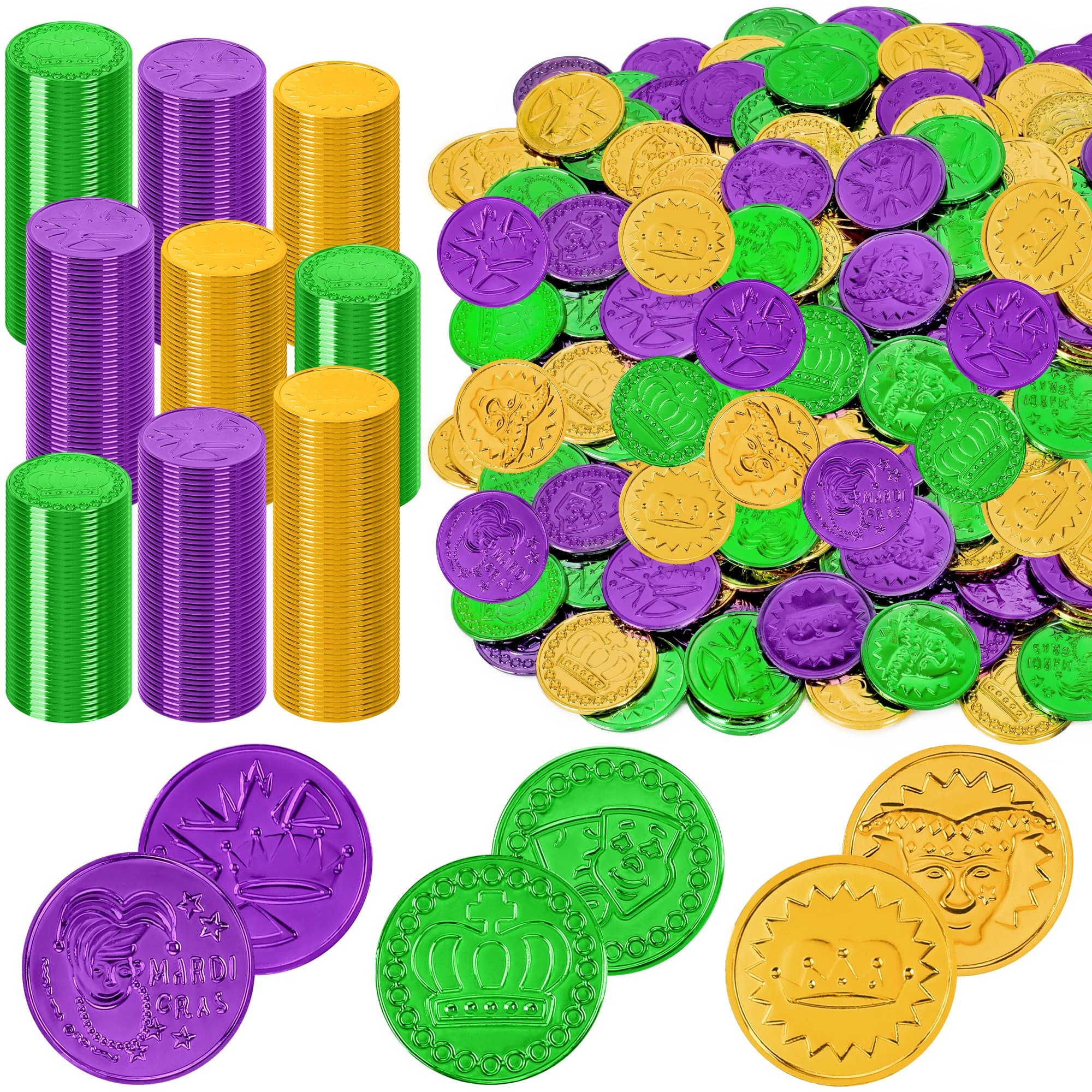 120 PCS Gold Coins, 1.4 in Plastic Gold Coins, 0.08 in Thick Fake Coins Pirate Coins Tokens Play Coins for Kids, Pirate Treasure Classroom Reward Adventure Theme Party Supplies for Pirate Party