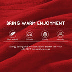 Couverture chauffante électrique DUODUO 72"x84" en polaire corail chaude avec 4 réglages de chaleur et arrêt automatique de 10 heures Protection contre la surchauffe - Gris 