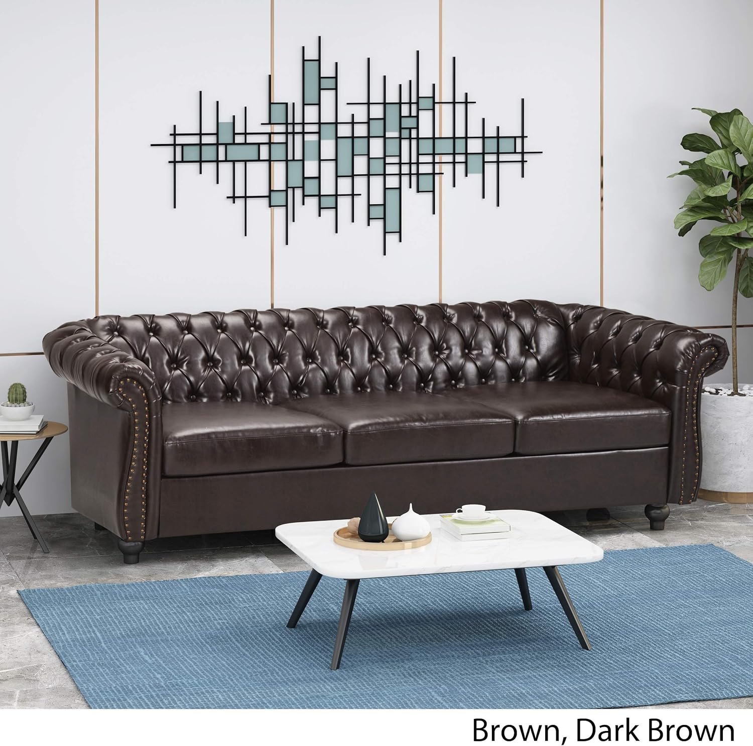 Christopher Knight Home Norma Sofas, Brown, Dark Brown