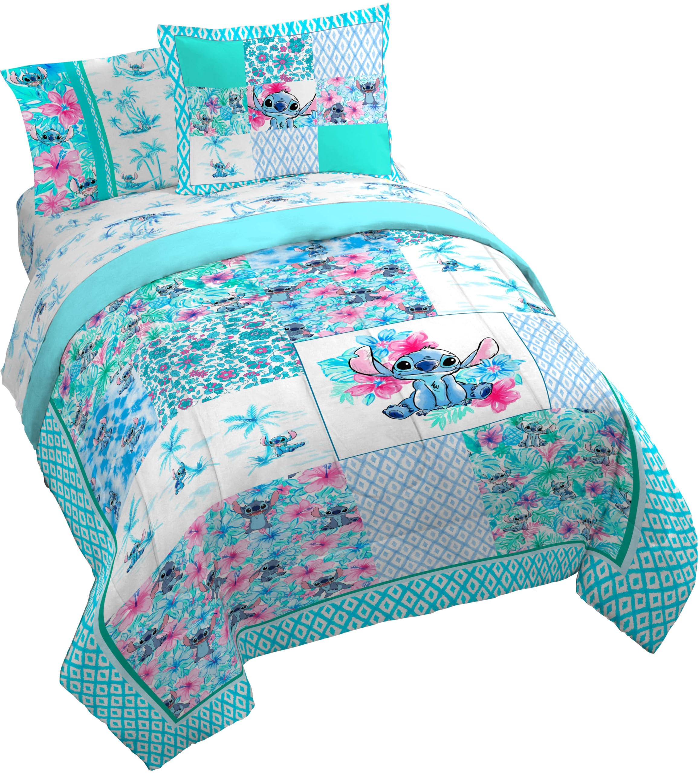 Jay Franco Kids Comforter Set Includes Sheets and Pillow Covers - Soft and Cozy Bed Set for Stylish Room Decor, Grey - Minecraft Movie, 7 Piece Queen Size Bedding