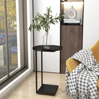 DCLRN Small End Table,c Table End Table for Sofa,Round Coffee Table is Suitable for Living Room and Bedroom.(Black)