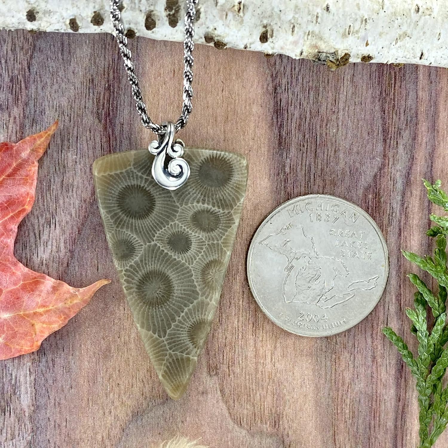 Petoskey Stone Pendant Necklace