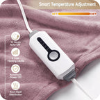 Elektrisch verwarmd deken 72" x 84" volledige maat flanellen stof met 4 verwarmingsniveaus & 10 uur automatische uitschakeling, ademend warm en wasbaar voor zacht en bed - lichtgrijs