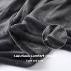 Elektrisch verwarmd deken 72" x 84" volledige maat flanellen stof met 4 verwarmingsniveaus & 10 uur automatische uitschakeling, ademend warm en wasbaar voor zacht en bed - lichtgrijs