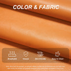 Hobestluk Bælgpose Stol Kæmpe Bælgpose Sofa Memory Foam Bælgpose Sofaer til Voksne, Læder Bælgpose Stole til Stue Soveværelse Kollegieværelse Kontor (Orange)