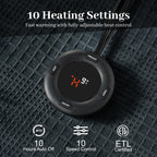 Verwarmd deken elektrisch deken plaid 50''X60'' - verwarmingsdeken met 6 warmtestanden - 2-10 uur automatische uitschakeling, ETL gecertificeerd, wasmachinebestendig (zwart)