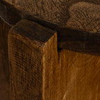 Creative Co-Op Paulownia Wood Round Accent Table, Brown