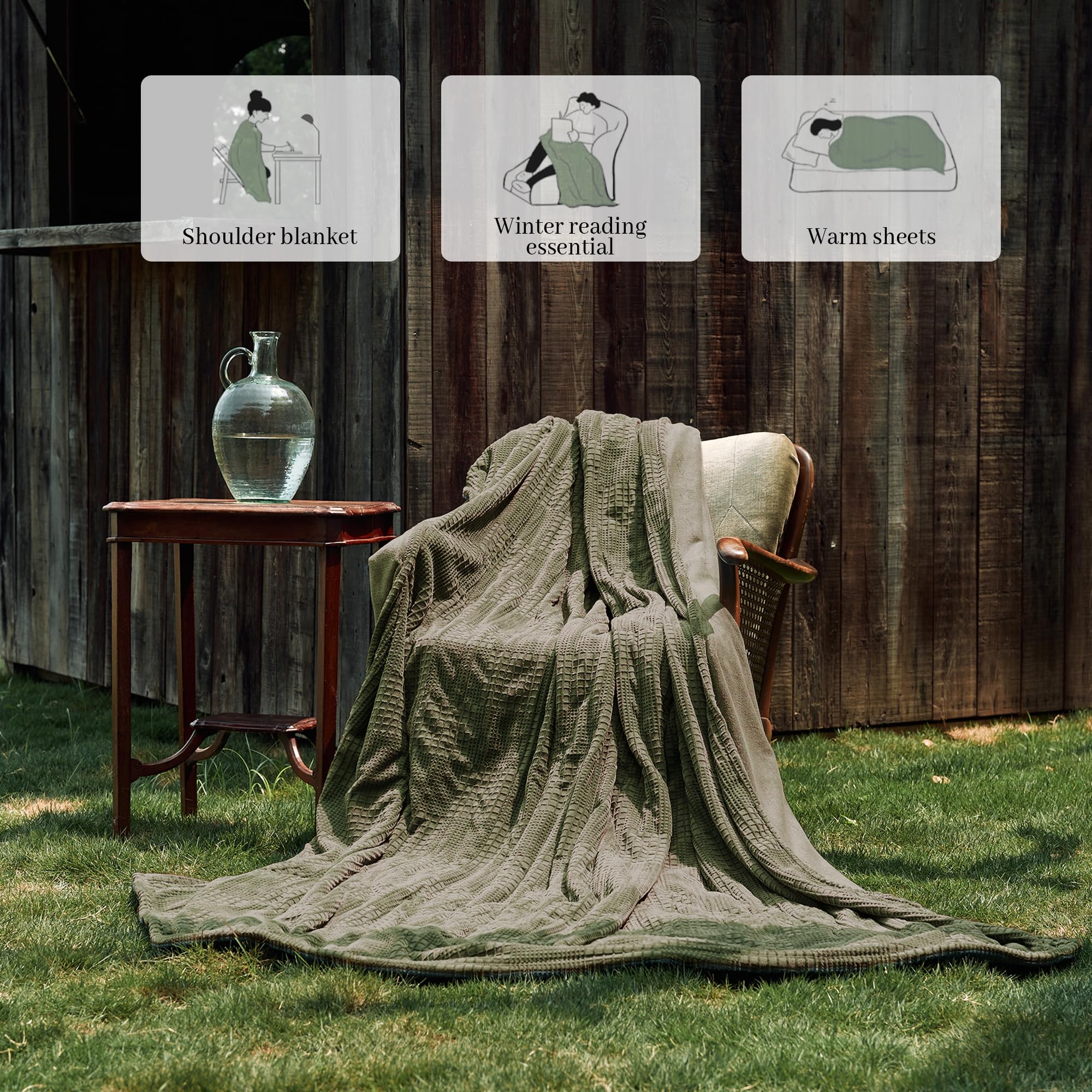 Verwarmd deken elektrisch deken plaid 50''X60'' - verwarmingsdeken met 6 warmtestanden - 2-10 uur automatische uitschakeling, ETL gecertificeerd, wasmachinebestendig (zwart)