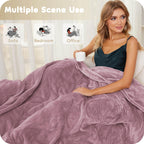 Elektrisch verwarmd deken 72" x 84" volledige maat flanellen stof met 4 verwarmingsniveaus & 10 uur automatische uitschakeling, ademend warm en wasbaar voor zacht en bed - lichtgrijs