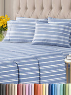 King 6 Piece Sheet Set - Breathable & Cooling Bed Sheets - Hotel Luxury Bed Sheets for Women, Men, Kids & Teens - Comfy Bedding with Deep Pockets & Easy Fit - Soft and Wrinkle Free - King White Sheets