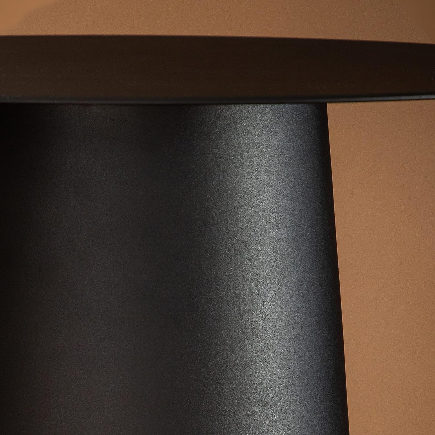 ALOADECOR W17.7 Modern and Contemporary Matte Black Single Round Coffee Table Sturdy Iron Base Elegant Design for Living Room Bedroom and Office Decor