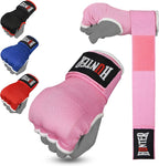 HUNTER Gel Padded Inner Gloves with Hand Wraps for Boxing, Quick Elastic Training Wraps for Men & Women, Muay Thai MMA Kickboxing Martial Arts Knuckle Wrist Protector (Pair)