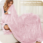 Elektrisch verwarmd deken 72" x 84" volledige maat flanellen stof met 4 verwarmingsniveaus & 10 uur automatische uitschakeling, ademend warm en wasbaar voor zacht en bed - lichtgrijs