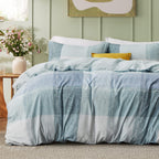 Bedsure Duvet Cover Queen Size - Reversible Floral Duvet Cover Set with Zipper Closure, Green Bedding Set, 3 Pieces, 1 Duvet Cover 90"x90" with 8 Corner Ties and 2 Pillow Shams 20"x26" - Grand Goldman