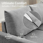 L Shaped Convertible Sleeper Sofa Bed, 84" Sectional Couch for Living Room - Pull Out Bed, Reversible Chaise with Storage, Dual USB-C Charging, Removable & Washable Dark Grey Linen Covers