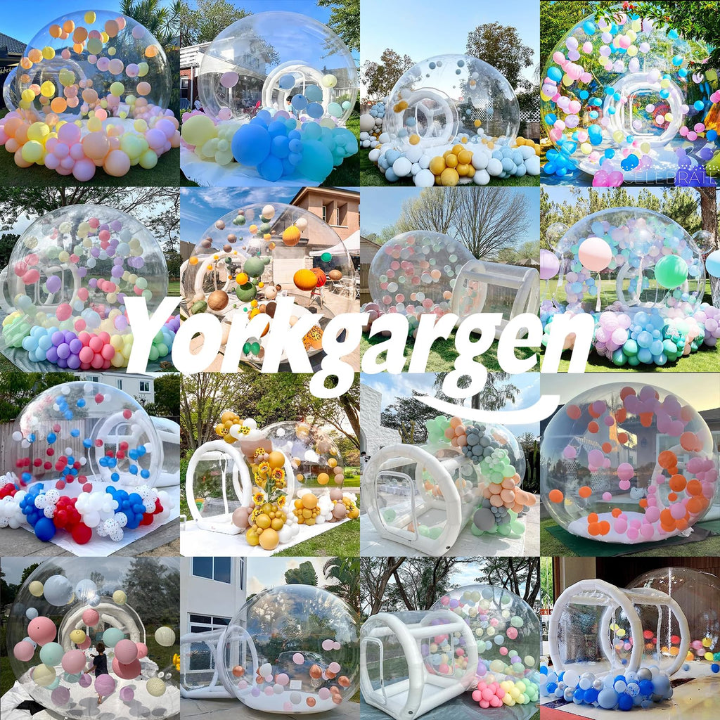 Aufblasbares Bubble-Haus für Kinder, 10ft Durchmesser klarer aufblasbarer Bubble-Dom-Zelt mit Gebläse & Pumpe, gewerblicher PVC wasserdichter Gartenzelt mit 6ft Tunnel, Party, gewerbliche Nutzung, Valentinstag Hochzeit