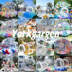 Aufblasbares Bubble-Haus für Kinder, 10ft Durchmesser klarer aufblasbarer Bubble-Dom-Zelt mit Gebläse & Pumpe, gewerblicher PVC wasserdichter Gartenzelt mit 6ft Tunnel, Party, gewerbliche Nutzung, Valentinstag Hochzeit