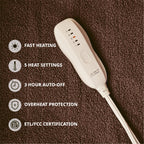 Opvarmet tæppe 50" x 60" - Opvarmet tæppe med 5 varmeniveauer og 3 timers automatisk slukning, maskinvaskbar, ETL &amp; FCC-certificering, overvarmebeskyttelse (Racoon) 