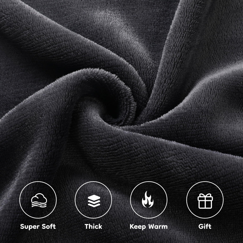 Elektrisch verwarmd deken 72" x 84" volledige maat flanellen stof met 4 verwarmingsniveaus & 10 uur automatische uitschakeling, ademend warm en wasbaar voor zacht en bed - lichtgrijs