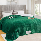 greenoak Heated Blanket Electric Throw 50"X60", Heating Blanket with 10 Heat Levels 1/2/4/6/8 Hours Auto-Off Overheat Protection, Flannel Sherpa Soft Warm Heater, ETL Certified Coral Pink