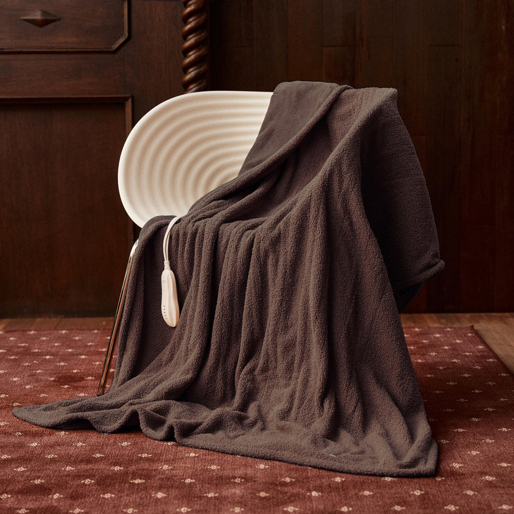 Opvarmet tæppe 50" x 60" - Opvarmet tæppe med 5 varmeniveauer og 3 timers automatisk slukning, maskinvaskbar, ETL &amp; FCC-certificering, overvarmebeskyttelse (Racoon) 