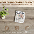 JUMMICO Square Coffee Table with Dual Storage Compartments, Modern Wood Cocktail Table for Living Room, Farmhouse Lounge & Office Reception (Gray & White)