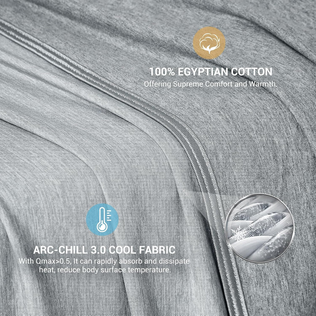 Elegear Revolutionary Cooling Blanket Queen Absorbs Heat to Keep Body Cool for Night Sweats, Arc-Chill3.0 Cool Fiber Q-Max>0.5 for Hot Sleepers, Lightweight Summer Cold Blankets for Sleeping 79“ x 86”