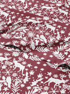 Komplet pościeli King Christmas Tree - Świąteczny wzór Xmas na lnie - Głębokie kieszenie - Dopasowany krój - 4 części - Bez zagnieceń - Wygodna i chłodząca świąteczna pościel zimowa - Łatwa w pielęgnacji - Przyjazna dzieciom