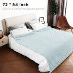 Couverture chauffante électrique DUODUO 72"x84" en polaire corail chaude avec 4 réglages de chaleur et arrêt automatique de 10 heures Protection contre la surchauffe - Gris 