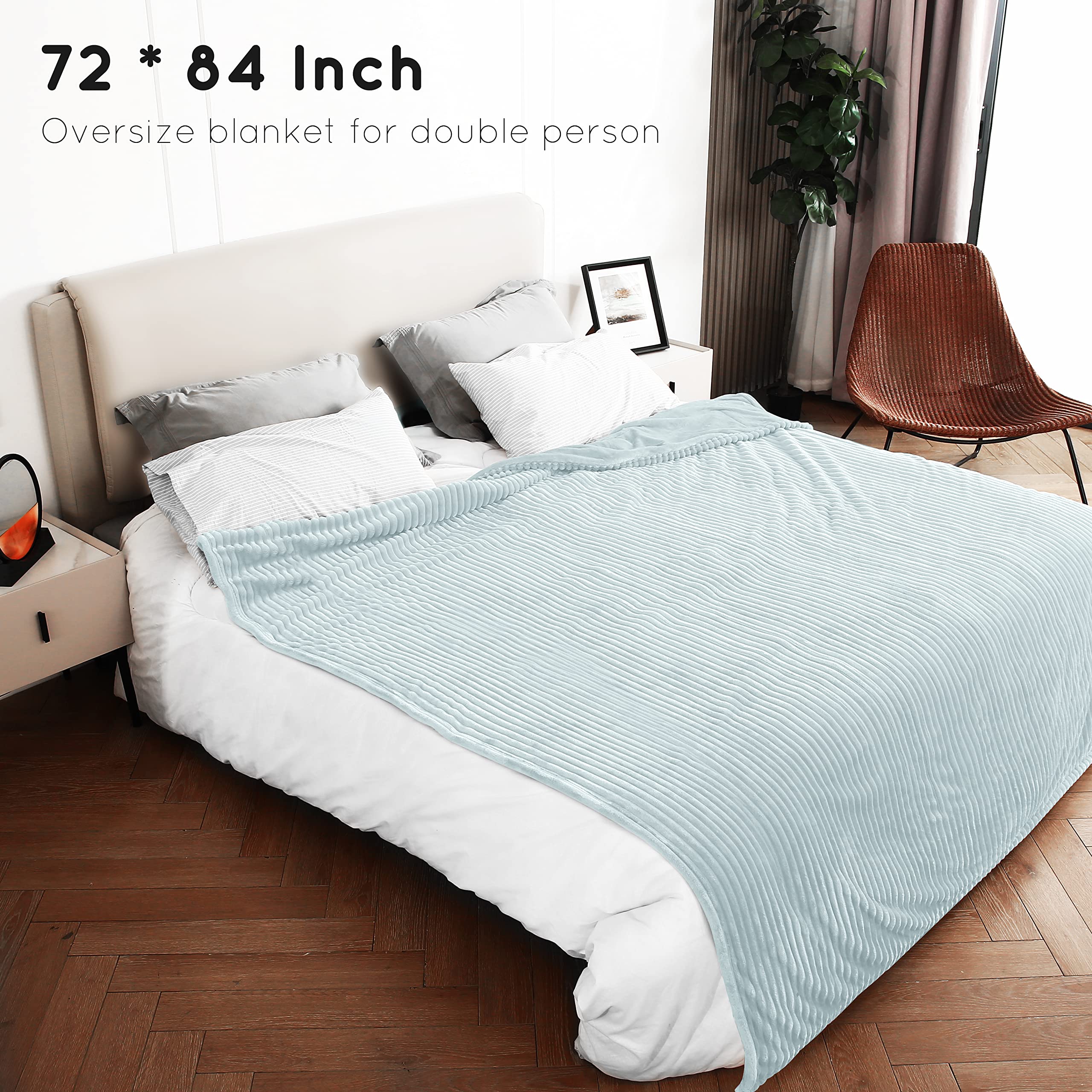 Couverture chauffante électrique DUODUO 72"x84" en polaire corail chaude avec 4 réglages de chaleur et arrêt automatique de 10 heures Protection contre la surchauffe - Gris 
