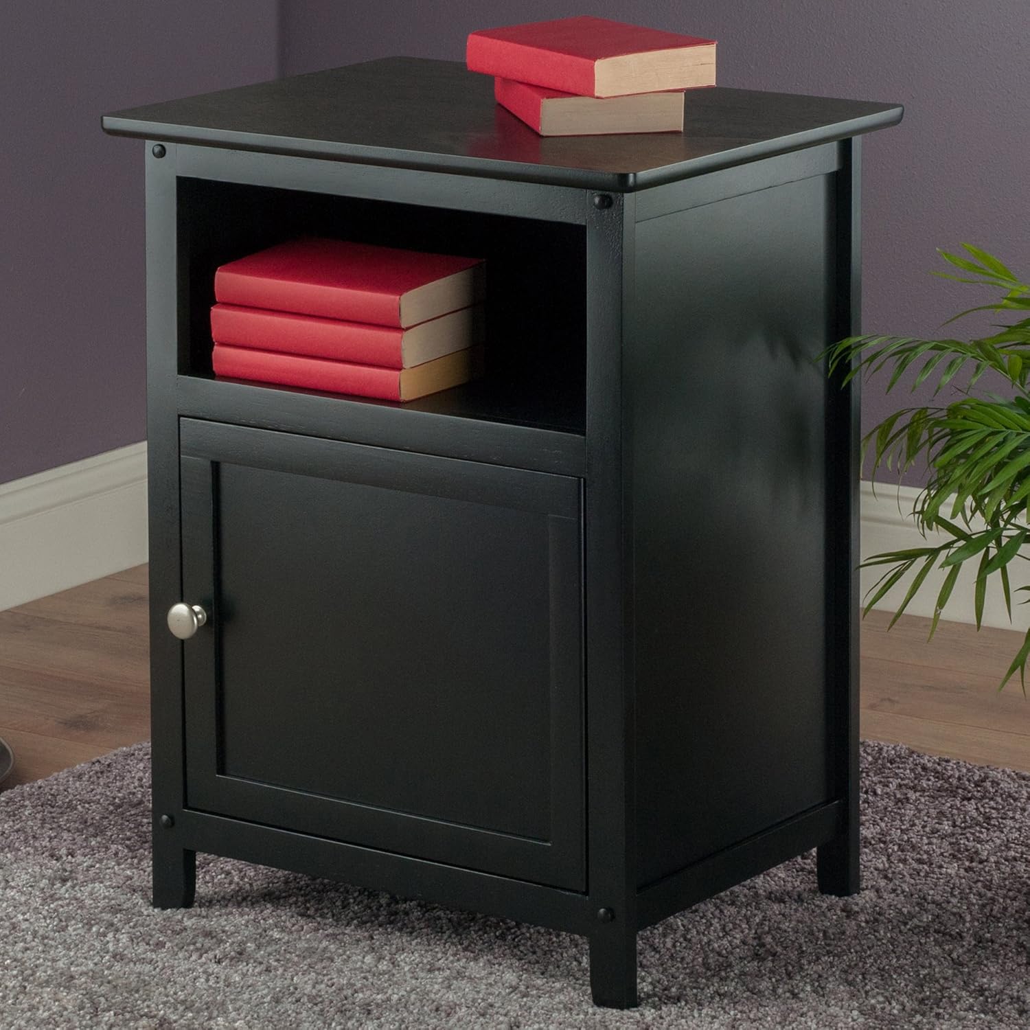 Winsome Henry Accent Table, 19 inches, Black
